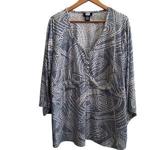 Studio 1940‎ Womens Size 30/32 Geometric Dot Blouse